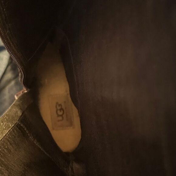 UGG BERYL EQUESTRIENNE LEATHER BOOTS. Black size 8 - Picture 5 of 5